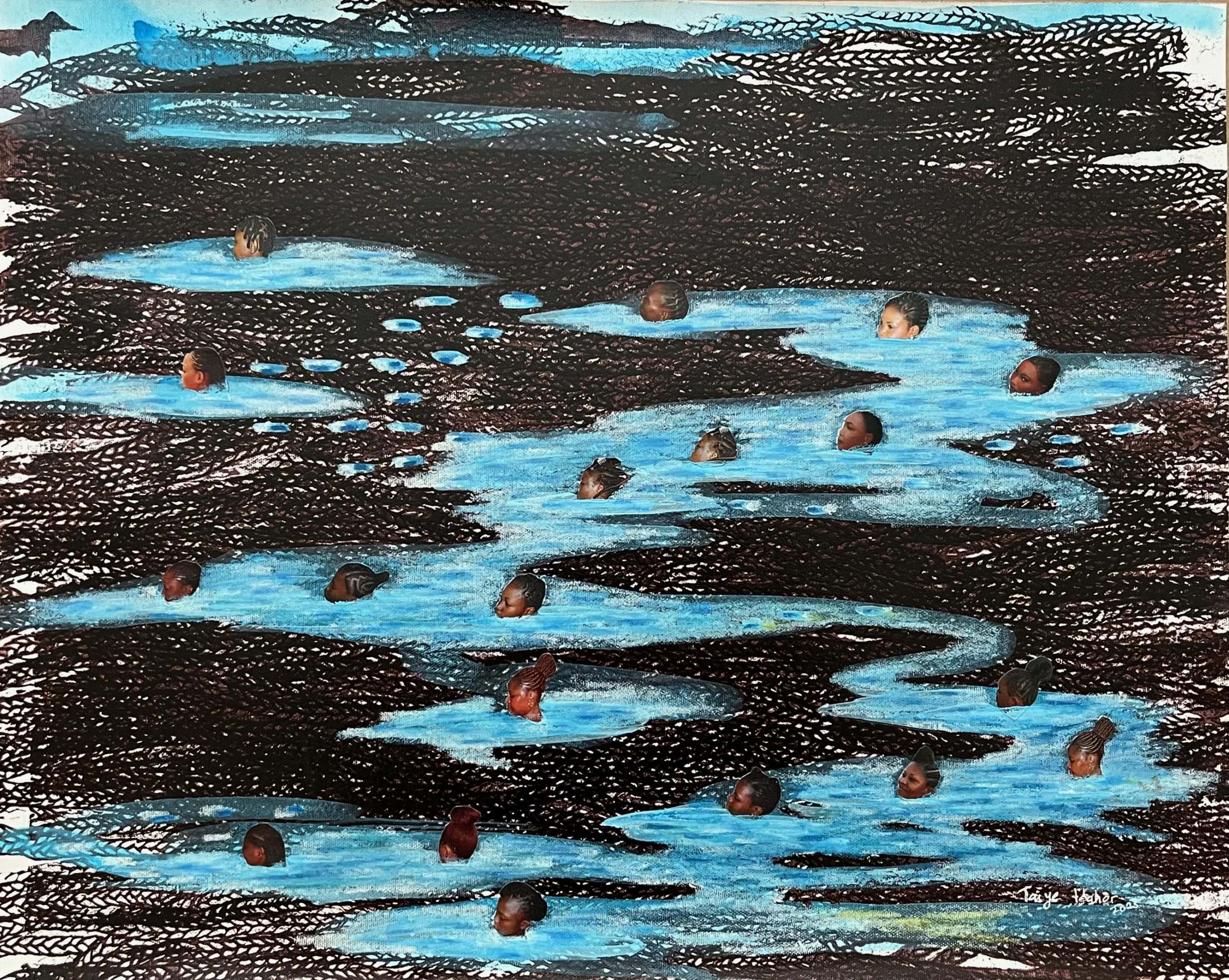 Taiye_Idahor_Desires leading the way_2025_mixed media on canvas_GalleryBrulhart