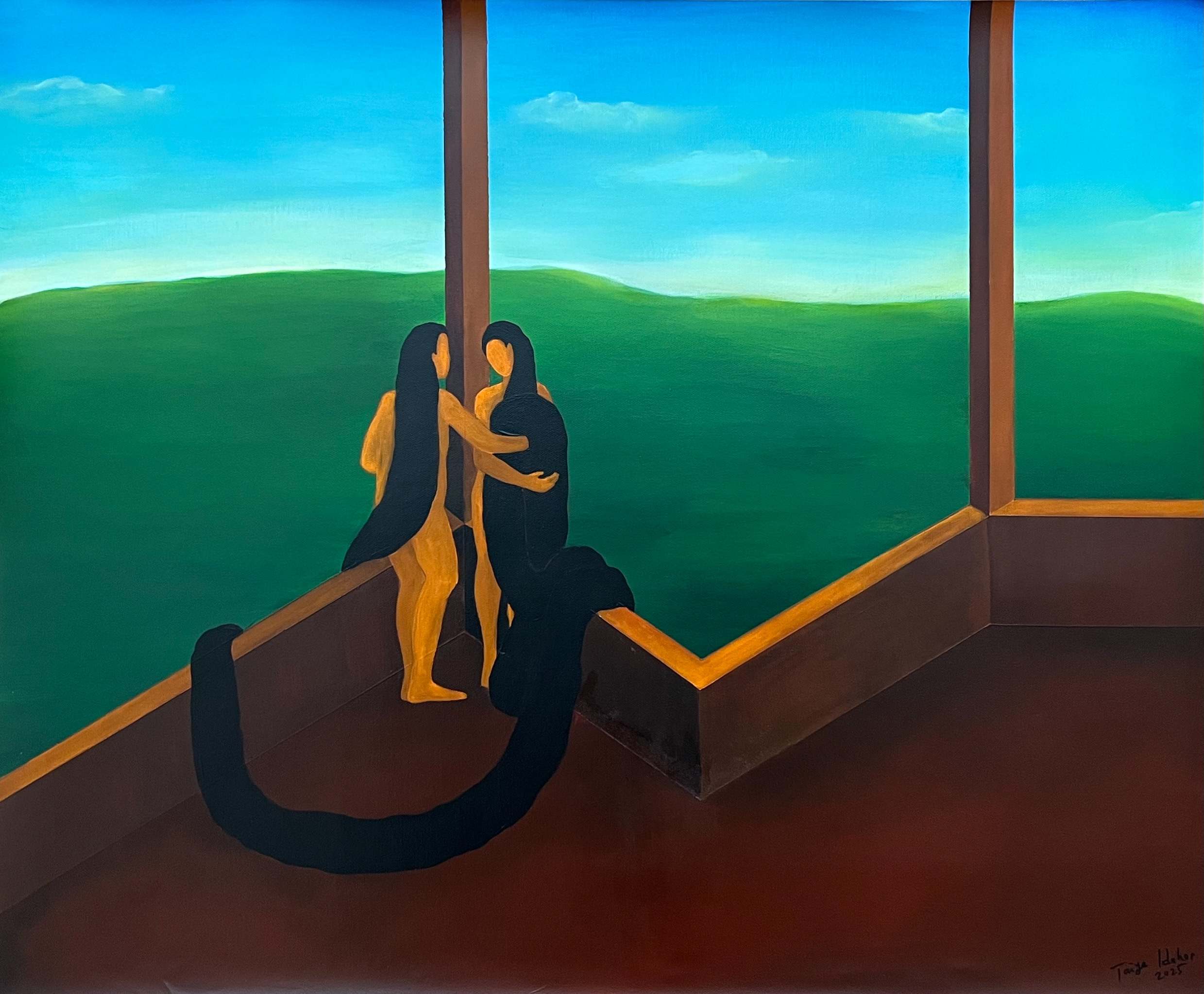 Taiye_Idahor_It will take us two_2025_mixed media on canvas_GalleryBrulhart