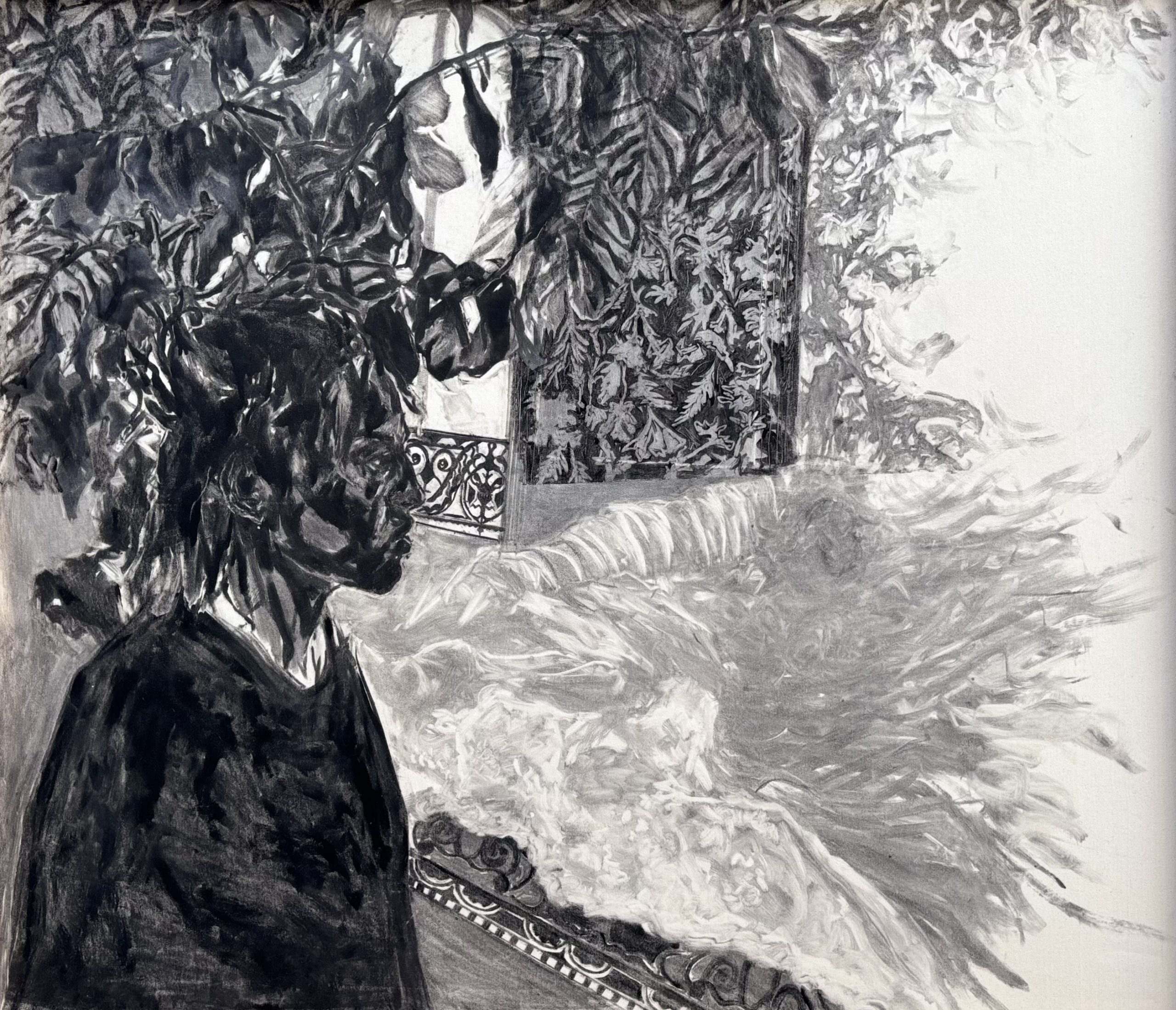 Tiemar Tegene_ኦቻቻ ጋሞኖ ጋሞኖ ኦቻቻ_2025_Monoprint on canvas_150x170cm