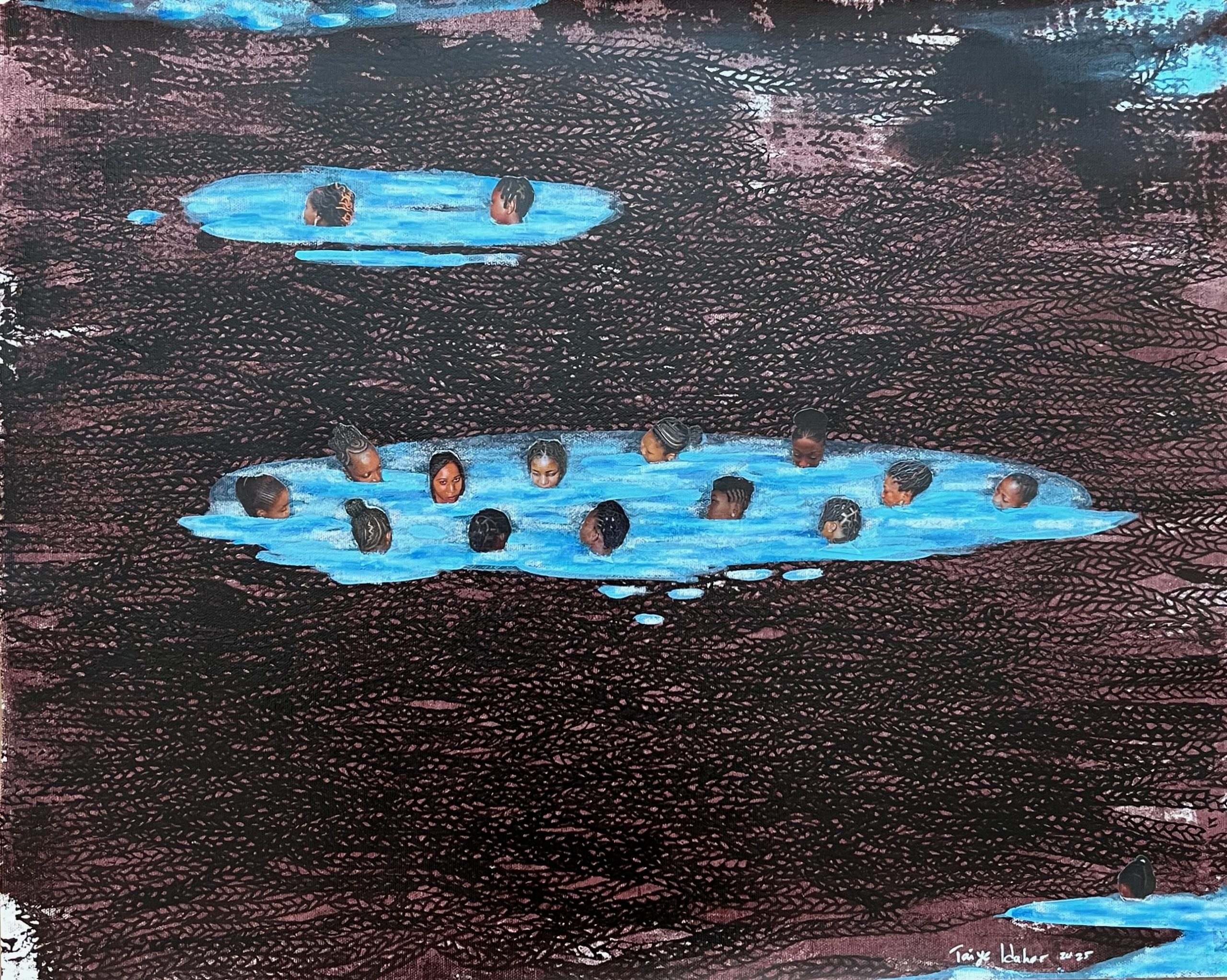 Taiye_Idahor_Fortress_2025_Mixed media on canvas_GalleryBrulhart