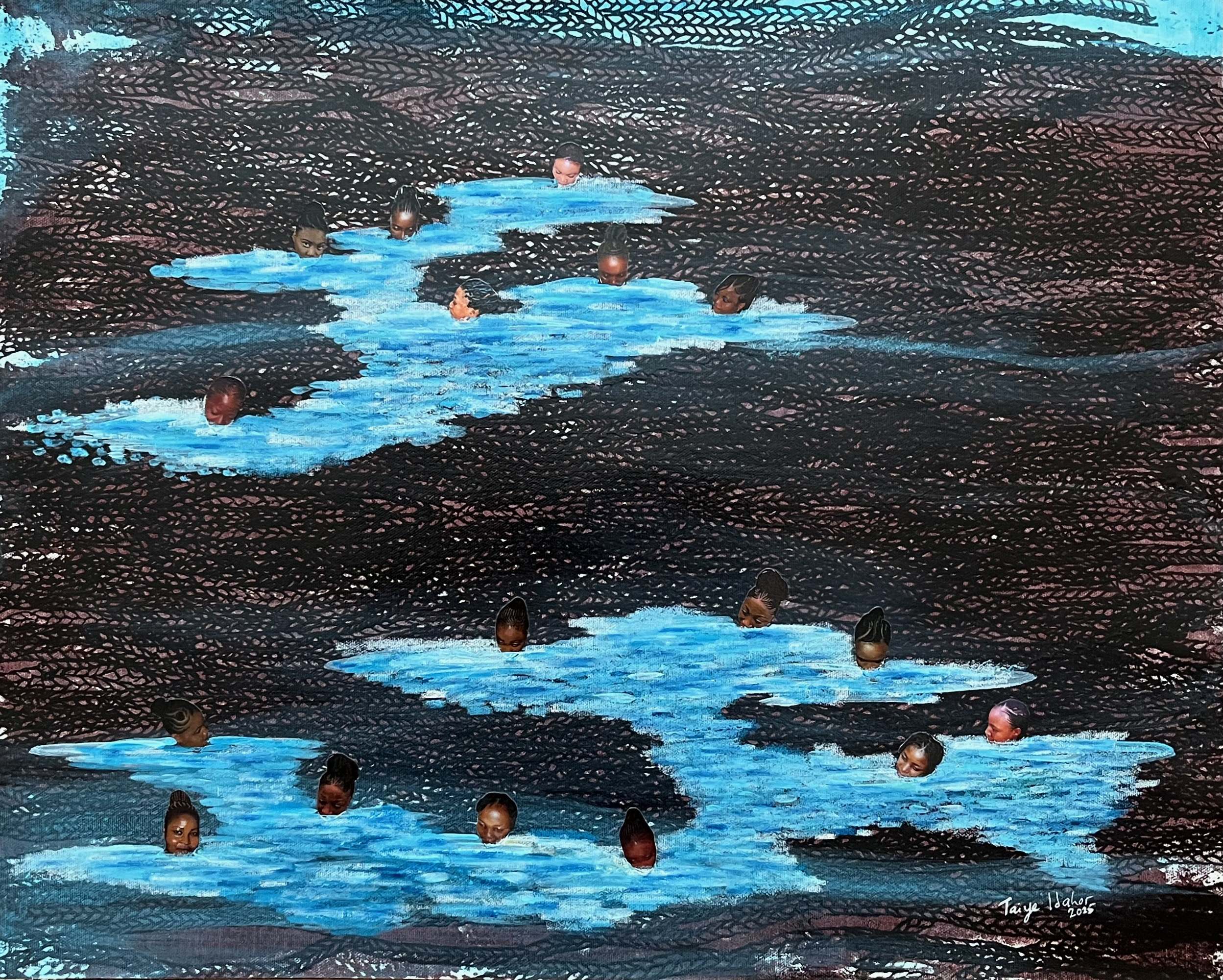 Taiye_Idahor_Seek good not evil_2025_mixed media on canvas_Gallery Brulhart