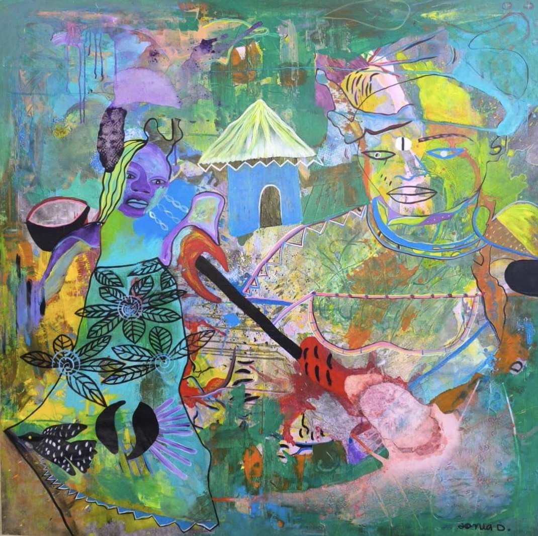 Djedatin_vodoun yêbiosso_2024_130x130cm