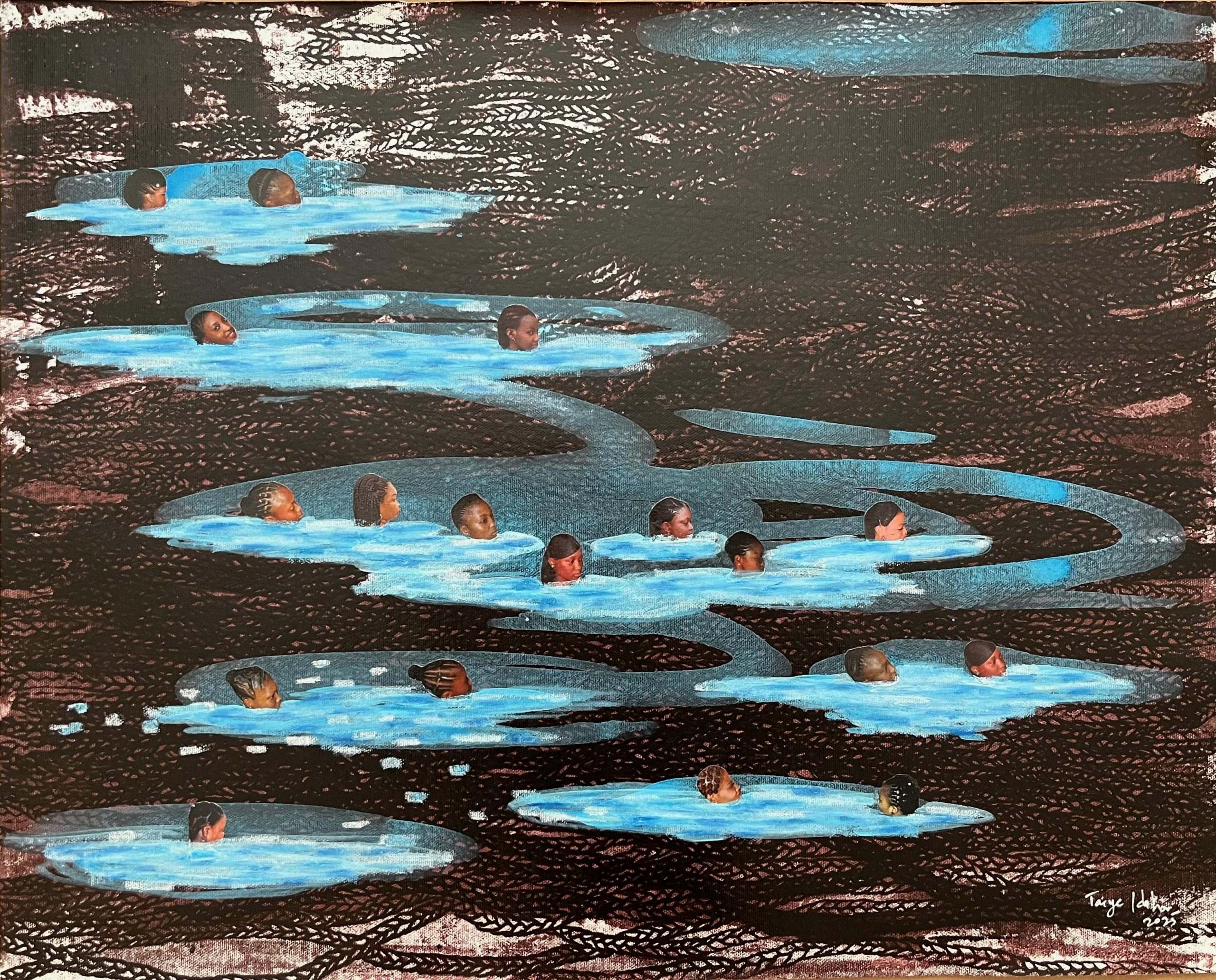 Taiye_Idahor_Be gracious on your journey_2025_mixed media on canvas_Gallery Brulhart