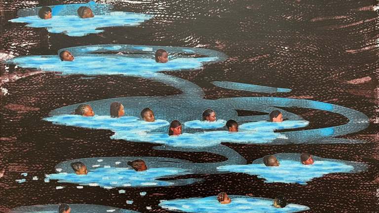 Taiye_Idahor_Be gracious on your journey_2025_mixed media on canvas_Gallery Brulhart